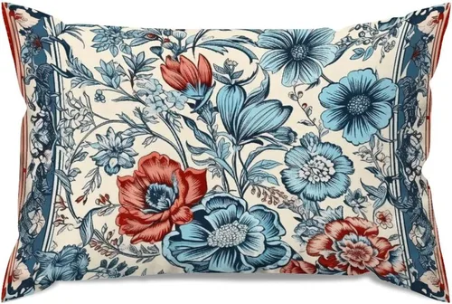 Vista 29 de ArogGeld Funda de almohada blanca con flores chinoiserie, funda de almohada para sofá, diseño floral verde y blanco, funda de almohada de lino A-12