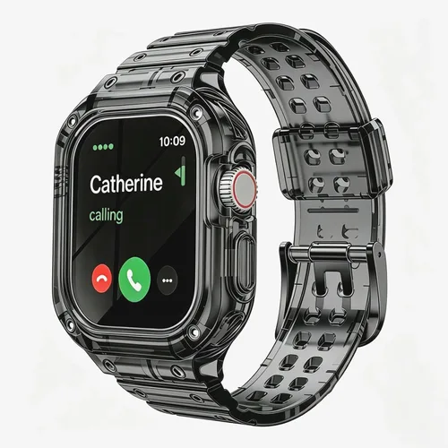 Vista 8 de Compatible con Apple Watch Band transparente de 1.929 in 1.811 in 1.772 in 1.732 in 1.654 in 1.614 in 1.575 in 1.496 in para mujeres y hombres