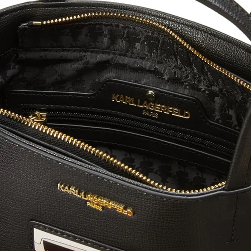 Vista 5 de Karl Lagerfeld Paris Maybelle - Bolso bandolera para mujer, color negro multicolor, talla única de EE. UU, Blk Multi