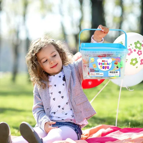 Vista 3 de 80 piezas de recuerdos para niños de 4 a 8 años, juguetes Squishies Kawaii Mochi Squishy a granel, juguetes sensoriales de ansiedad para regalos