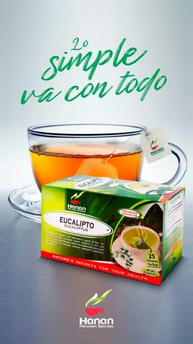 Vista 3 de Hanan Peruvian Secrets - Té de hierbas de eucalipto Hojas de eucalipto 100% naturales 25 bolsas de té Ayuda naturalmente a aliviar