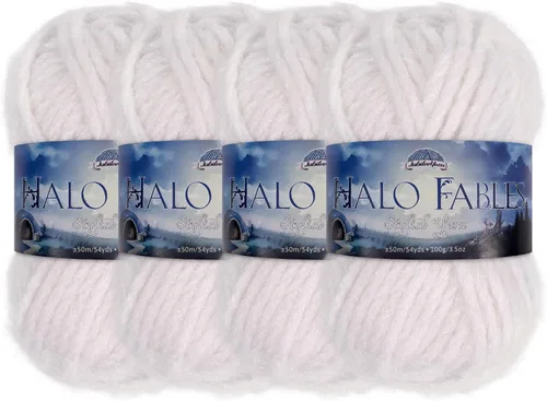 Vista 41 de JubileeYarn Halo Fables Yarn - 100g/Skein Bulky Polyester - North Wind Sun - 2 Skeins