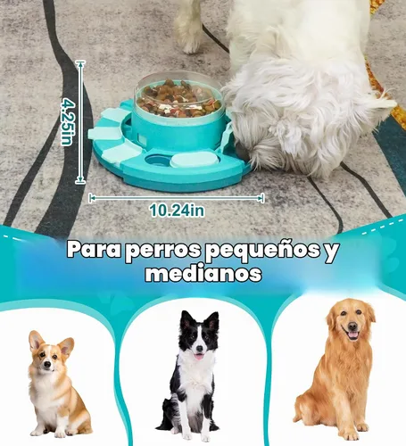 Vista 5 de Aluckmao Juguetes Rompecabezas para Perros, Dispensador de Golosinas, Estimulación Mental