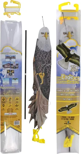 Vista 4 de Wind n Sun - Cometa de nailon con forma de águila rapa, 70 pulgadas