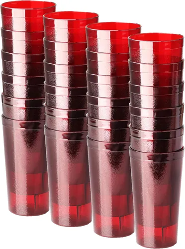 Vista 10 de New Star Foodservice Vasos para bebidas de grado restaurante (rojo (juego de 12), 16 onzas
