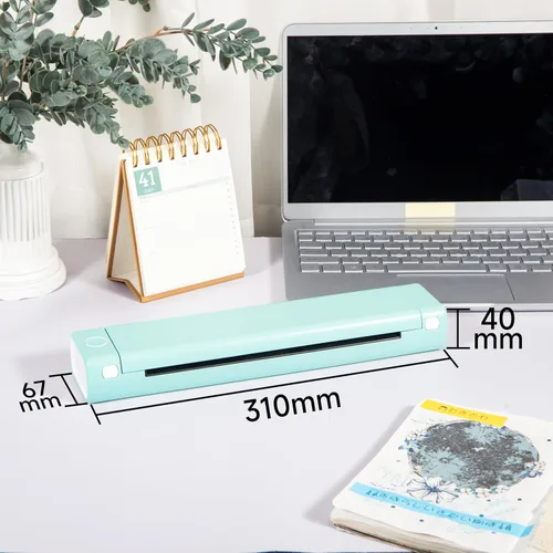 Vista 6 de Phomemo Impresora inalámbrica portátil, tamaño de viaje, compatible con iOS y Android, Bluetooth, soporta papel térmico de letras de 8.5 x 11