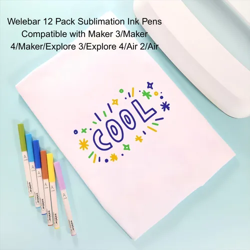 Vista 2 de Paquete de 12 bolígrafos infusibles compatibles con Cricut Maker 3/Maker 4/Maker/Explore 3/4/5/Air 2/Air, juego de bolígrafos de tinta