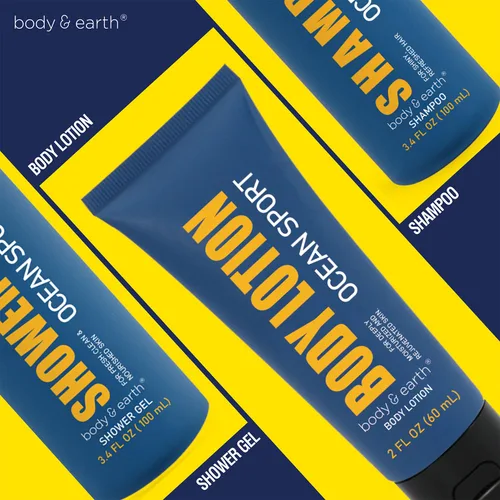 Vista 7 de Body & Earth Regalos para hombre, 3 cestas de regalo con aroma fresco del océano para hombres, regalos de cumpleaños, regalos de Navidad para hombres