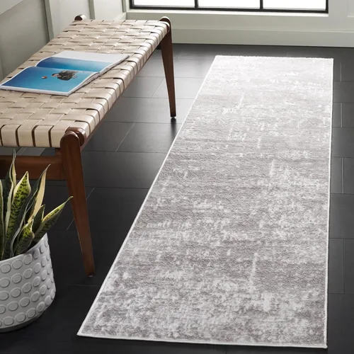 Vista 44 de SAFAVIEH Amelia Collection ALA700A - Alfombra decorativa de 2'2" x 4', diseño moderno abstracto, color marfil y azul, no desprende pelusa y de fácil