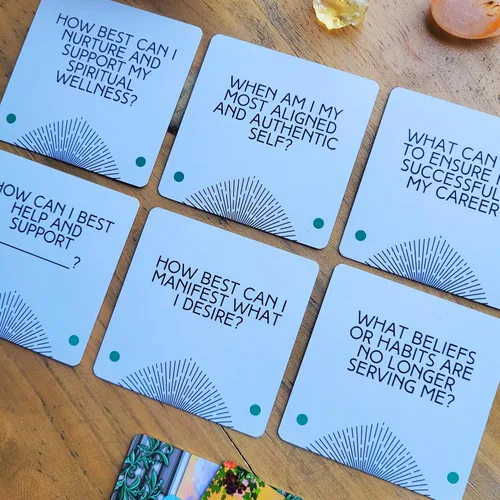 Vista 4 de Tarot Spread Deck: 82 tarjetas de preguntas para claridad e impacto. Herramienta de aprendizaje del tarot, artesanía se propaga intuitivamente