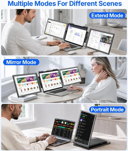 Vista 8 de Extensor de pantalla para portátil de 14 pulgadas, extensor de monitor