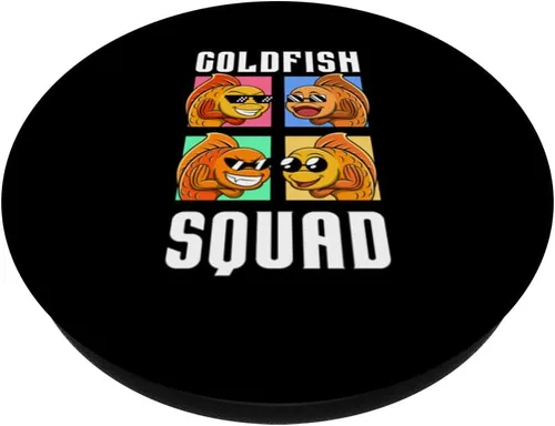 Vista 2 de Goldfish Squad Team Fish Ironic Saying Sunglasses PopSockets Swappable PopGrip