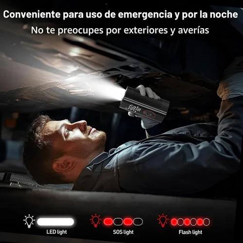 Vista 7 de Inflador de Neumáticos Compresor de Aire Portátil - Bomba de Aire Inalámbrica de 150PSI para Neumáticos de Coche, Inflador de Neumáticos Portátil