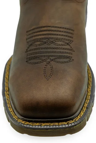 Vista 5 de CEBU Botas vaqueras Thunder Western para hombre - Punta cuadrada