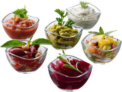Vista 5 de Vikko Juego de 6 cuencos de postre, cuencos pequeños de vidrio, cuencos de helado de 10 onzas, cuencos pequeños para dulces o aperitivos, ensaladera