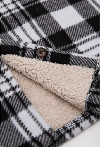 Vista 7 de Chaqueta de franela con forro polar para mujer, forro polar Sherpa
