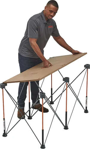Vista 2 de BORA Centipede Mesa plegable para soporte de trabajo Bora Centipede Caballetes - 61 centímetros x 122 centímetros - Incluye tablero de madera + 6
