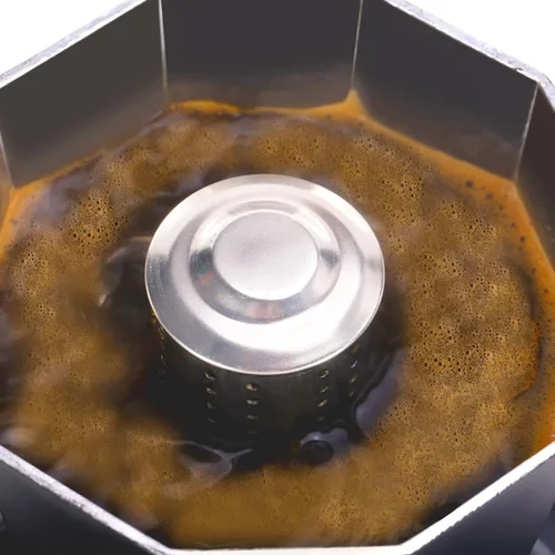 Vista 8 de Moka Pot - Válvula antisalpicaduras de acero inoxidable