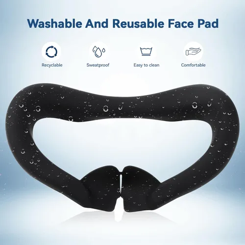 Vista 2 de Silicone Cover Set Compatible with Meta Quest 3 Accessories, Quest 3 Silicone Face Cover, VR Shell Cover,Quest 3 Touch Controller Grips