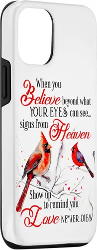 Vista 3 de Funda para iPhone 13 para mujer, mamá, amiga, cristiana, religiosa, cardenal, pájaro