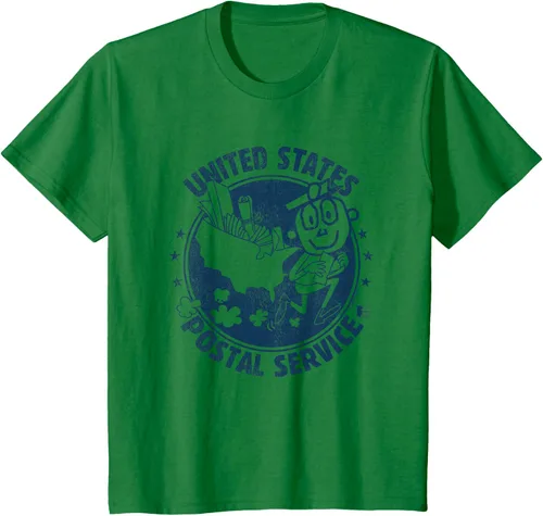 Vista 4 de USPS Camiseta Mr Zip US Postal Service, Gris Gris Oscuro