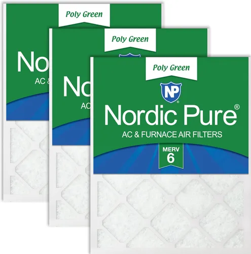 Vista 74 de Nordic Pure 20x20x1 (Tamaño real: 19 1/2 x 19 1/2 x 3/4) Filtros de aire para caldera/aire acondicionado Poly Green MERV 6 – Reduce el polvo