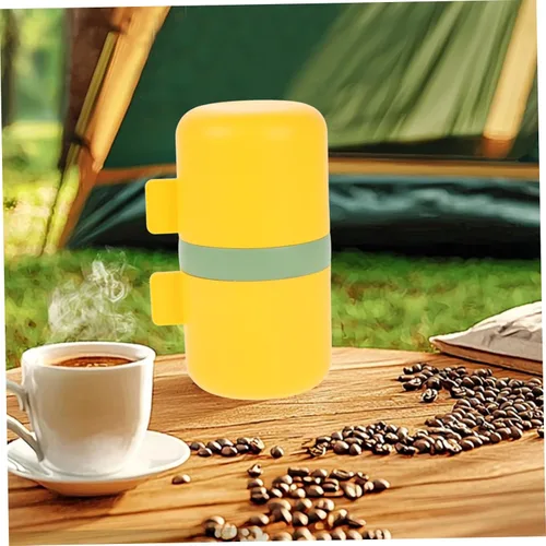 Vista 7 de SHOWERORO Molinillo de café portátil con manivela para acampar al aire libre, herramienta de molienda manual con ajustes de precisión, diseño