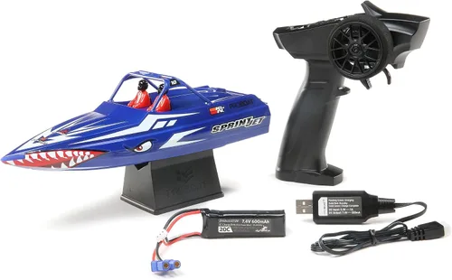 Vista 2 de Pro Boat Sprintjet PRB08045T2 - Barco a chorro de 9 pulgadas con autodeterminación en V cepillado RTR listo para funcionar, azul