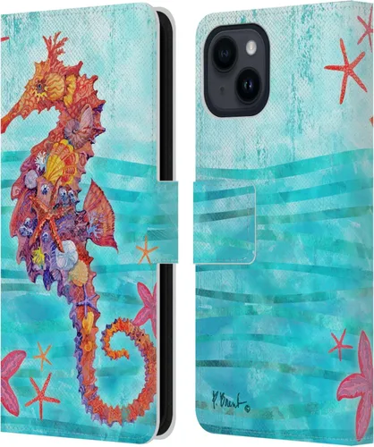 Vista 9 de Head Case Designs Funda de piel con licencia oficial de Paul Brent Agate Mermaid Coastal para iPhone 15