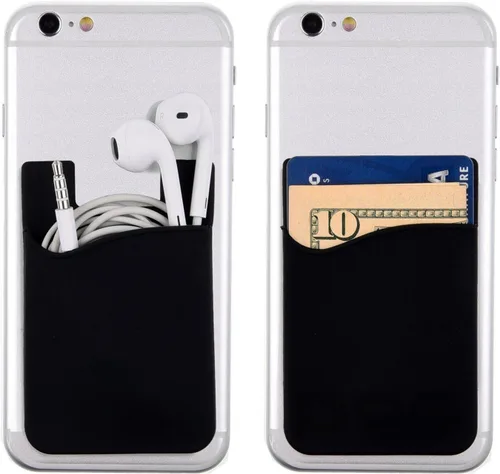 Vista 2 de Agentwhiteusa Cartera adhesiva para teléfono celular (para tarjeta de crédito, tarjeta de visita e identificación) compatible con iPhone, Android