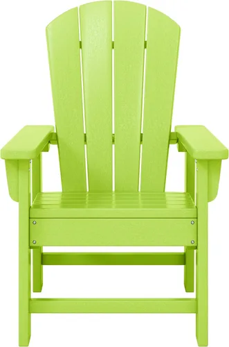 Vista 11 de WestinTrends Malibu Kids - Silla de patio de plástico HDPE Adirondack para exteriores, color negro
