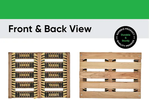 Vista 3 de Superio Rascador de zapatos y botas, cepillo para limpiar zapatos exteriores de 10.5 x 14 pulgadas, limpia profundamente y elimina toda la suciedad