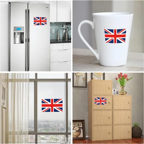 Vista 6 de QQSD Adhesivo de bandera británica del Reino Unido Union Jack en varios tamaños, paquete de 3, 11.7 x 8.3 pulgadas