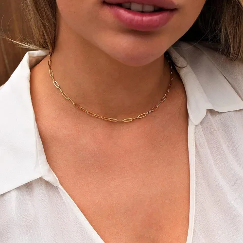 Vista 5 de Yooblue Collares con inicial en capas de oro para mujer, chapados en oro de 14 quilates, collares con dije de inicial, collares de cadena