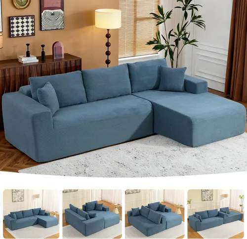 Vista 13 de Nuevo Sofá Seccional Modular Cloud Couch 2025 de 108", Sofá Seccional Modular con Chaise en Forma de L, Sofá Seccional Modular de Asiento Profundo