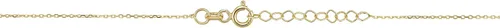 Vista 3 de Au Naturale Collar de cadena de oro amarillo de 14 quilates con corte de diamante con extensor (0.024 in, ajustable de 17 a 18 pulgadas), Metal,