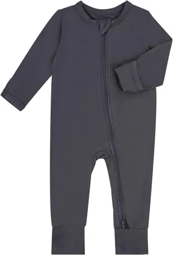 Vista 2 de GUISBY Mameluco sin pies para bebé, pijama de rayón con cremallera de 2 vías con manga larga