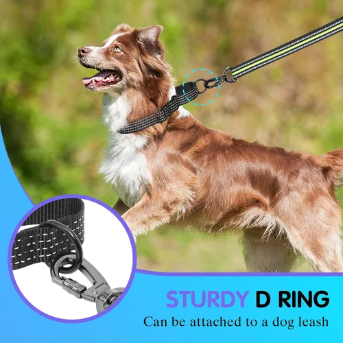 Vista 3 de Collar Martingale para perros de entrenamiento, 1 unidad, collares reflectantes ajustables con hebilla, sin tirones, evita que se resbalen