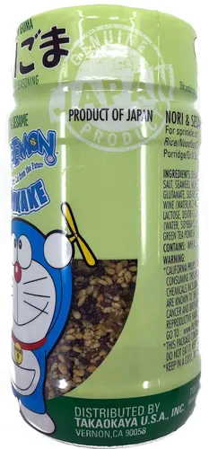 Vista 4 de Doraemon Furikake - Condimento de arroz Nori Goma (sésamo de algas), 2.1 onzas (paquete de 1)