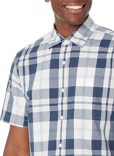 Vista 4 de Tienda Essentials - Camisa de popelina de manga corta de ajuste regular para hombre