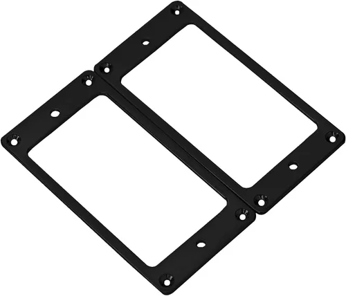 Vista 5 de Marco de repuesto para anillo de recogida Humbucker de metal, compatible con guitarras eléctricas LP SG (negro)
