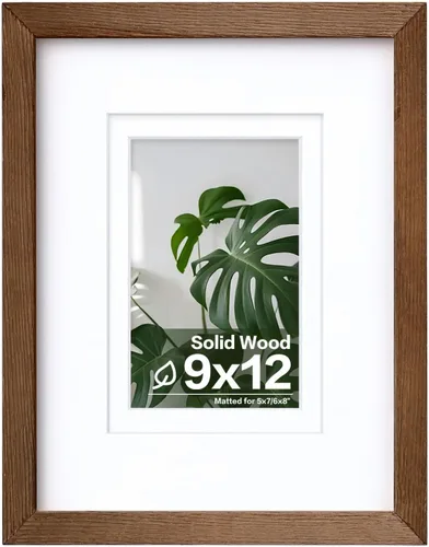 Vista 194 de Egofine - Portarretratos de 4 x 6 pulgadas, de madera maciza con plexiglás, para fotos de 3.5 x 5 con paspartú o de 4 x 6 sin paspartú, para colocar