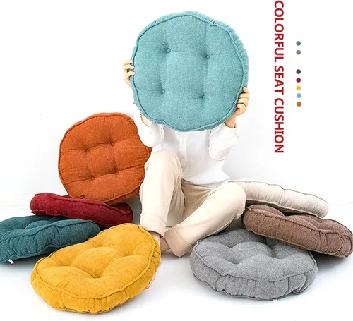 Vista 3 de Chair Cushion for Dining Chairs Round, Seat Cushion for Kitchen Chairs Extra Thick, Multi-Functional Chair Pads for Floor, Garden, Dining Room