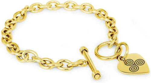 Vista 43 de Pulsera y Collar con Dijes de Símbolos de Corazón de Acero Inoxidable Solo pulsera de plata