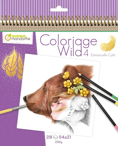 Vista 18 de Avenue Mandarine Libro para colorear Coloriage Wild 3 de Emmanuelle Colin