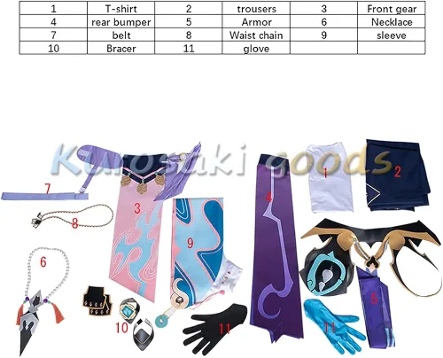 Vista 2 de Productos KurosakiDisfraz de cosplay Genshin Impact