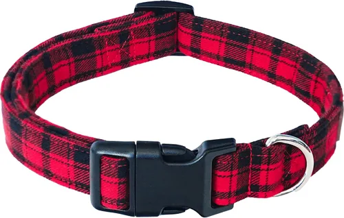 Vista 23 de Tunkoo Pink Daisy - Collar para perro, lindo collar ajustable de algodón de alta calidad, hebilla de plástico duradero para niños pequeños, medianos