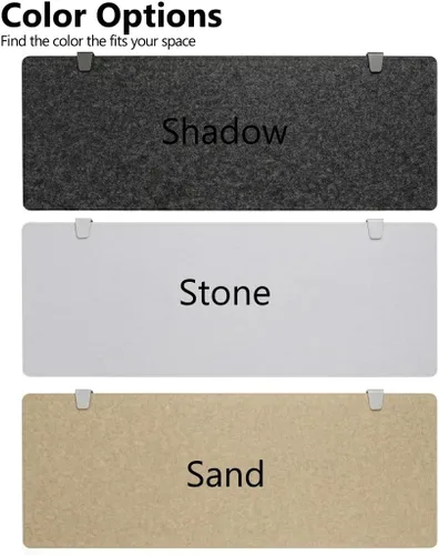Vista 6 de OBEX Modesty Desk - Pantalla acústica de privacidad de PET, panel absorbente de sonido, ideal para recepción, mesa de estudiante u oficina