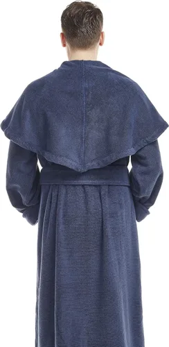 Vista 4 de Arus - Albornoz de algodón turco para hombre grande y alto