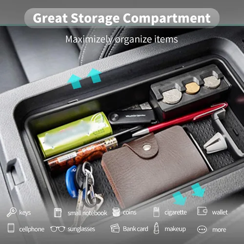 Vista 4 de CDEFG Organizador de accesorios de consola central para Nissan Altima 2019, 2020, 2021, 2022, 2023, 2024, 2025, Nissan Altima, bandeja de inserción